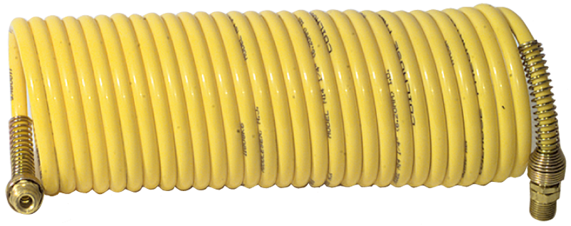 #N14-50A - 1/4 MPT x 50 Feet - Yellow Nylon - 1-Swivel x 1- Rigid Fitting(s) - Recoil Air Hose - Sun Tool & Supply