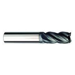 3/8 Dia. x 3 Overall Length 4-Flute .030 C/R Solid Carbide SE End Mill-Round Shank-Center Cut-AlCrN-X - Sun Tool & Supply