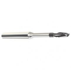 2mm Dia. - 2.5mm LOC - 38mm OAL - .25mm C/R 2 FL Carbide End Mill with 16mm Reach-Nano Coated - Sun Tool & Supply