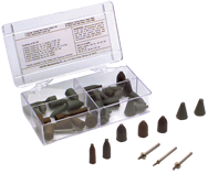 #778 Resin Bonded Rubber Kit - Point Test - Various Shapes - Equal Assortment Grit - Sun Tool & Supply