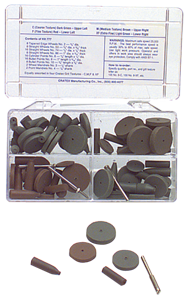 #777 Resin Bonded Rubber Kit - Introductory - Various Shapes - Equal Assortment Grit - Sun Tool & Supply