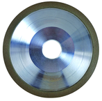 6 x 1 x 1-1/4'' - 1/8'' Abrasive Depth - 150 Grit - 3/8 Rim Type D12A2 Diamond Dish Wheel - Sun Tool & Supply