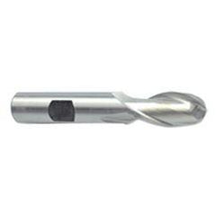 7/8'' Dia. - 4-1/4'' OAL - Uncoated HSS - Ball End SE EM - 2 FL - Sun Tool & Supply