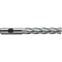 1/2 Dia. x 5 Overall Length 4-Flute Square End High Speed Steel SE End Mill-Round Shank-Center Cutting-Uncoated - Sun Tool & Supply