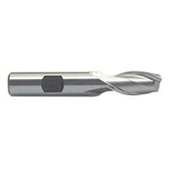 1/2 Dia. x 3-1/4 Overall Length 2-Flute Square End M-42 Cobalt SE End Mill-Round Shank-Center Cut-Uncoated - Sun Tool & Supply