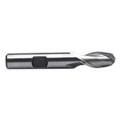 3/8'' Dia. - 2-1/2'' OAL - Uncoated M-42 Cobalt - Ball End SE EM - 2 FL - Sun Tool & Supply