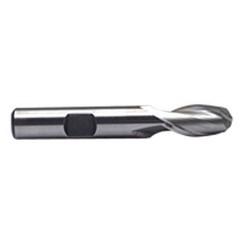 5/8'' Dia. - 3-1/2'' OAL - Uncoated M-42 Cobalt - Ball End SE EM - 2 FL - Sun Tool & Supply