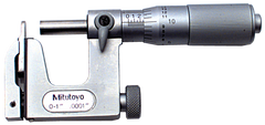 0 - 1'' Measuring Range -  .0001 Graduation - Friction Thimble - Carbide Face - Multi-Anvil Micrometer - Sun Tool & Supply