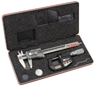 #S766AZ - Electroic Tool Set - Includes 0-6" Electronic Slide Caliper and 0-1" Electronic Outside Micrometer - Sun Tool & Supply