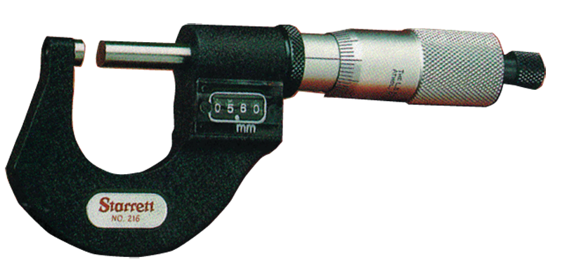 #T216XRL-1 - 0 - 1'' Measuring Range - .0001 Graduation - Ratchet Thimble - Carbide Face - Digital Outside Micrometer - Sun Tool & Supply