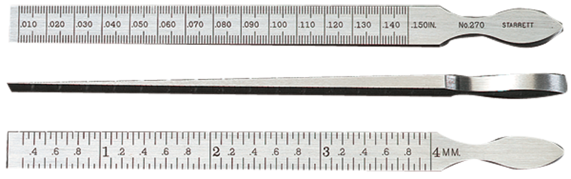 #270 - 1 Leaf - .010 to .150" (.3 to 4mm) Range - Taper Gage - Sun Tool & Supply