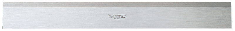 #385-18 - 18'' Long x 1-13/32'' Wide x 11/16'' Thick - Steel Straight Edge With Bevel; No Graduations - Sun Tool & Supply