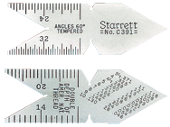 #C391 - USA Standard 60° - 14ths; 20ths; 24ths; 32nds Graduation - Center Gage with Double Depths of American National - Sun Tool & Supply