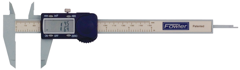 0 - 6" / 0 - 150mm Measuring Range (.0005" / .01mm; fractions in 1/64 increments Res.) - Poly-Cal Electronic Caliper - Sun Tool & Supply