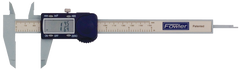 0 - 6" / 0 - 150mm Measuring Range (.0005" / .01mm; fractions in 1/64 increments Res.) - Poly-Cal Electronic Caliper - Sun Tool & Supply