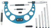 0 - 6'' Measuring Range - .001 Graduation - Ratchet Thimble - Carbide Face - Interchangeable Anvil Micrometer - Sun Tool & Supply