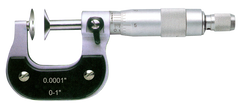 0 - 1'' Measuring Range -  .0001 Graduation - Ratchet Thimble - High Speed Steel Face - Disc Micrometer - Sun Tool & Supply