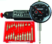 Kit Contains: 1" Procheck Indicator; Mighty Mag Base; And 22 Piece Contact Point Kit - Economy Indicator/Magnetic Base Set - Sun Tool & Supply