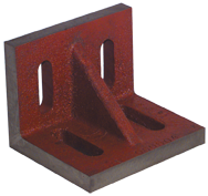 4-1/2 x 3-1/2 x 3" - Machined Webbed (Closed) End Slotted Angle Plate - Sun Tool & Supply