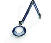 Green-Lite® 5" Spectra Blue Round LED Magnifier; 43" Reach; Table Edge Clamp - Sun Tool & Supply