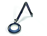 Green-Lite® 6" Spectra Blue Round LED Magnifier; 43" Reach; Table Edge Clamp - Sun Tool & Supply