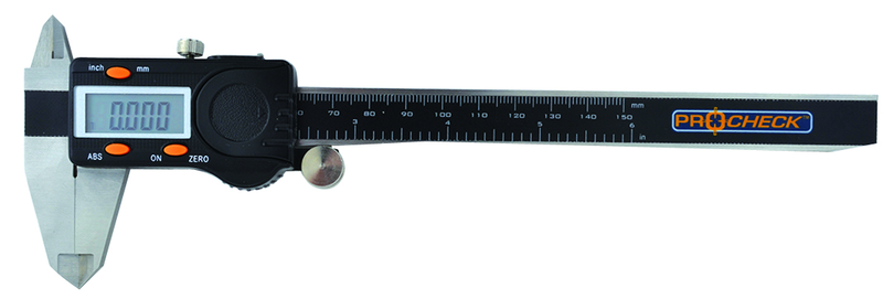 Absolute Digital Caliper -6"/150mm Range - .0005/.01mm Resolution - Output L5 Connector - Sun Tool & Supply