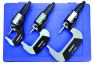 IP40 Electronic Micrometer Set - 0-3"/76.2mm Range - .00005"/.001mm Resolution - Output S4 Connector - Sun Tool & Supply