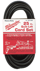 #48-76-4025 - Fits: Most Milwaukee 3-Wire Quik-Lok Cord Sets @ 25' - Replacement Cord - Sun Tool & Supply