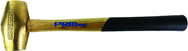 PRM Pro 3 lb. Brass Hammer with 12.5" Wood Handle - Sun Tool & Supply