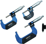 0 - 3"  3 Piece Set .0001" Graduation Mechanical Digital Outside Micrometers - Sun Tool & Supply