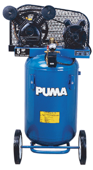 Portable Air Compressors - Model #PK5020VP; 20 Gallon / Vertical Tank; 5HP; 1PH; 115/230V Motor - Sun Tool & Supply