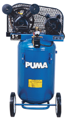 Portable Air Compressors - Model #PK2011VP; 11 Gallon /Vertical Tank; 2.8 cfm @ 90psi; 2HP; 1PH; 115V Motor; 113 lbs. - Sun Tool & Supply