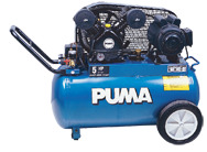 Portable Air Compressors - Model #PK5020; 20 Gallon / Horizontal Tank; 5HP; 1PH; 115/230V Motor - Sun Tool & Supply