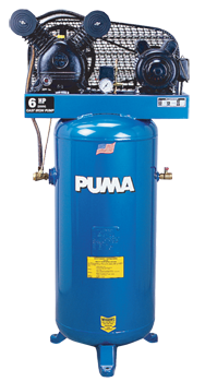 Air Compressors - Model #PP6060V; 60 Gallon / Vertical Tank; 6HP; 1PH; 230V Motor - Sun Tool & Supply