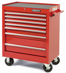 Proto® 440SS 27" Roller Cabinet - 7 Drawer, Red - Sun Tool & Supply