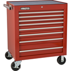 Proto® 450HS 34" Roller Cabinet - 8 Drawer, Red - Sun Tool & Supply