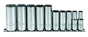 Proto® 3/8" Drive 10 Piece Deep Socket Set - 12 Point - Sun Tool & Supply