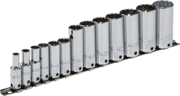 Proto® Tether-Ready 3/8" Drive 13 Piece Deep Socket Set - 12 Point - Sun Tool & Supply