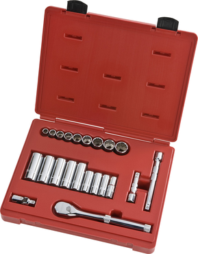 Proto® 3/8" Drive 22 Piece Socket Set - 12 Point - Sun Tool & Supply