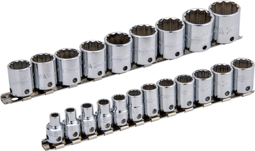 Proto® Tether-Ready 3/8" Drive 21 Piece Metric Socket Set - 12 Point - Sun Tool & Supply