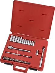 Proto® 3/8" Drive 29 Piece Metric Socket, Combination Set - 6 Point - Sun Tool & Supply