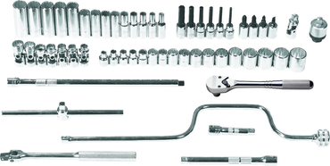 Proto® 3/8" Drive 57 Piece Metric Socket Set - 12 Point - Tools Only - Sun Tool & Supply