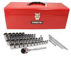 Proto® 3/8" & 1/2" Drive 39 Piece Combination Socket Set- 6 Point - Sun Tool & Supply