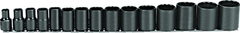 Proto® 1/2" Drive 15 Piece Black Oxide Socket Set - 12 Point - Sun Tool & Supply