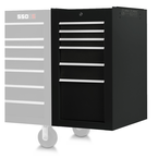 Proto® 550S Side Cabinet - 6 Drawer, Gloss Black - Sun Tool & Supply