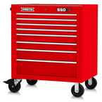 Proto® 550S 34" Roller Cabinet - 8 Drawer, Gloss Red - Sun Tool & Supply