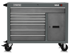 Proto® 550S 50" Workstation - 8 Drawer & 1 Shelf, Dual Gray - Sun Tool & Supply