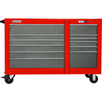 Proto® 550S 66" Workstation with Removable Lock Bar- 11 Drawer- Safety Red & Gray - Sun Tool & Supply