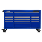 Proto® 550E 67" Front Facing Power Workstation w/ USB - 18 Drawer, Gloss Blue - Sun Tool & Supply