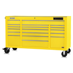 Proto® 550E 67" Front Facing Power Workstation w/ USB - 18 Drawer, Gloss Yellow - Sun Tool & Supply